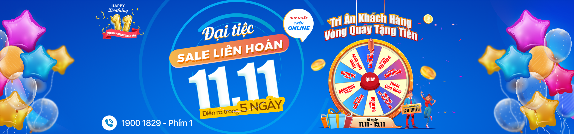 Sinh nhật tặng TIỀN đến 120 TRIỆU tại Thiên Nam Hòa Online
