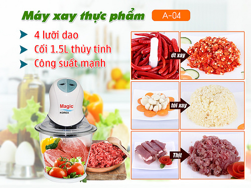 Máy xay thực phẩm 1.5L Magic A-04 | dienmaythiennamhoa.vn Máy xay thực phẩm Magic A-04