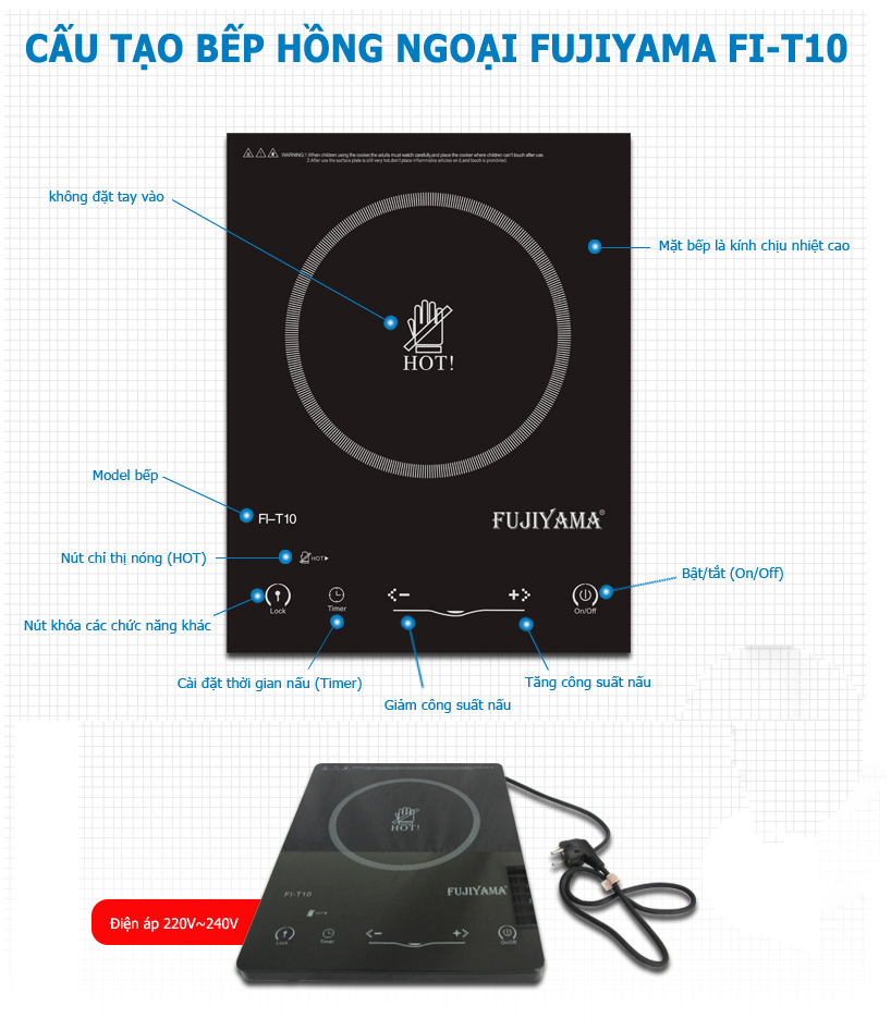 Bếp hồng ngoại Fujiyama FI-T10